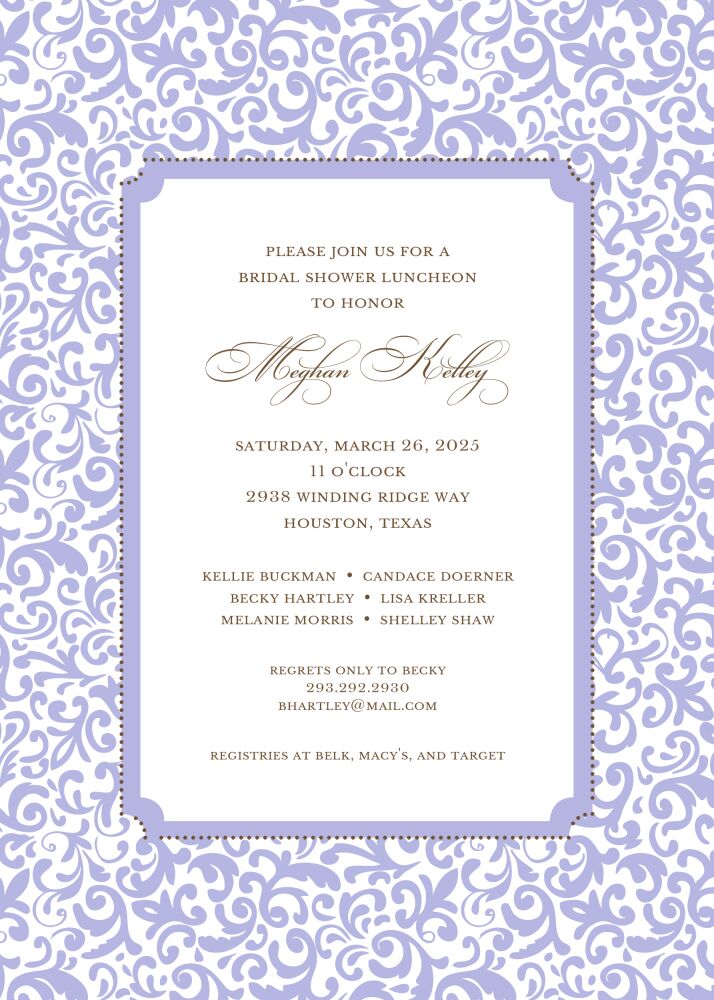 Devereaux Periwinkle Invitation