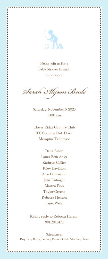 Tiny Beads Powder Invitation