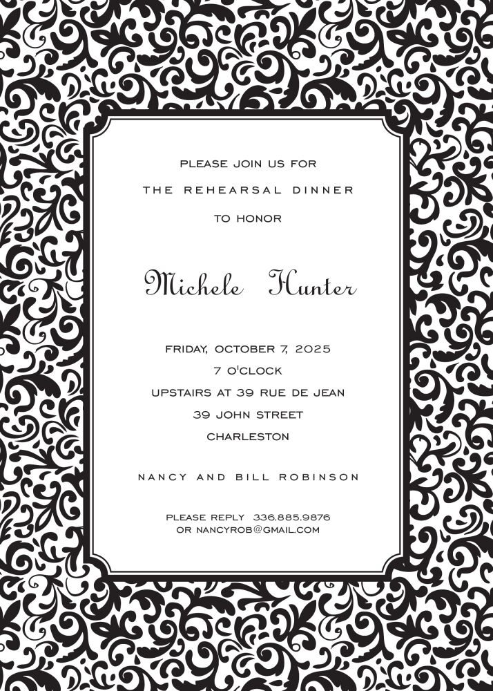Devereaux Black Invitation