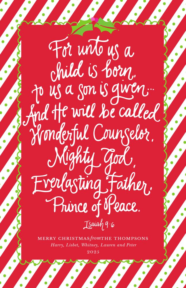 Isaiah 9:6 Holiday Greeting Card