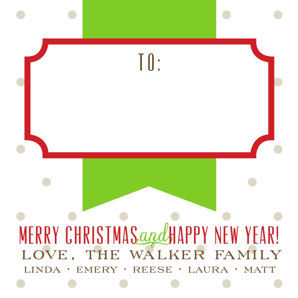 Ribbon & Dots Folded Square Enclosure Card