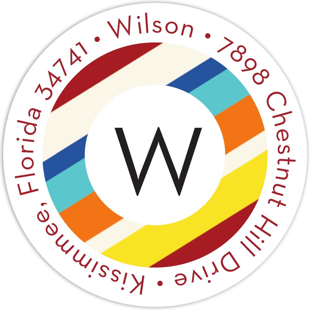 Oh, What Fun! Round Address Label