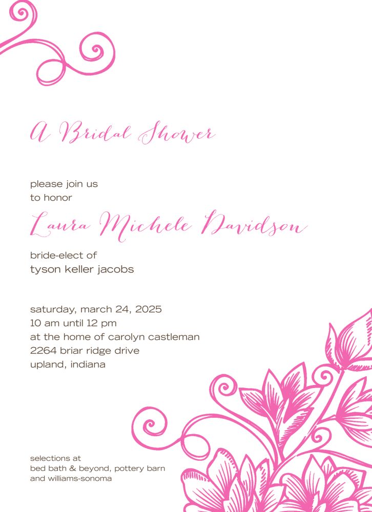 Garden Of Eden Bubblegum Invitation