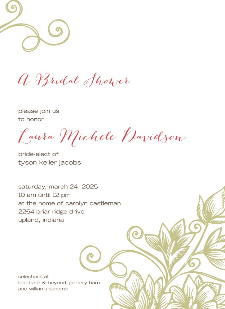 Garden Of Eden Moss Invitation