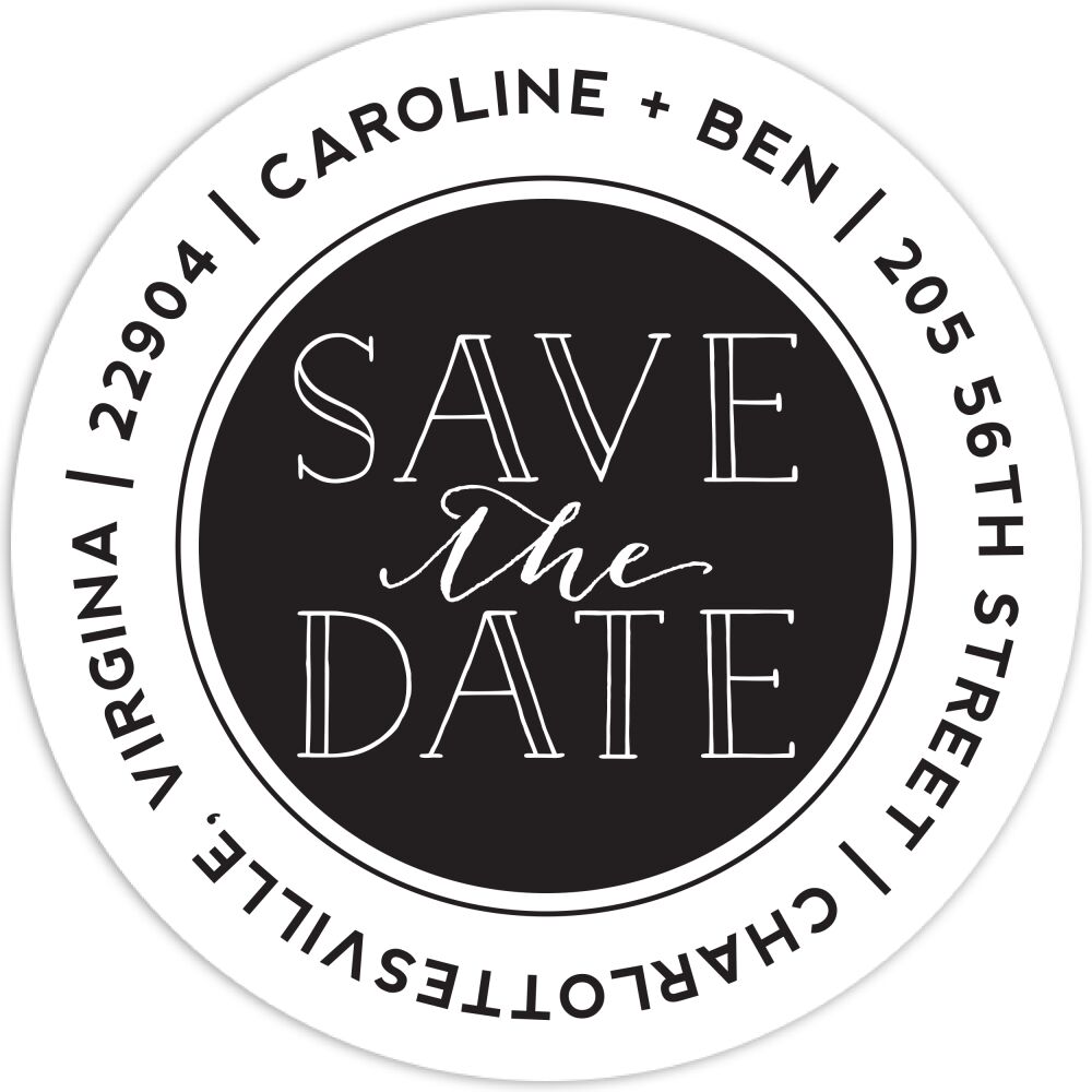Open Title Round Address Label
