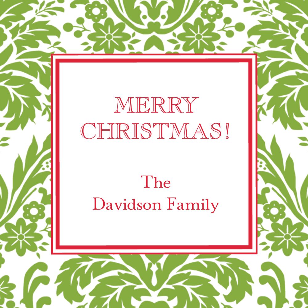 holiday damask cilantro Sticker