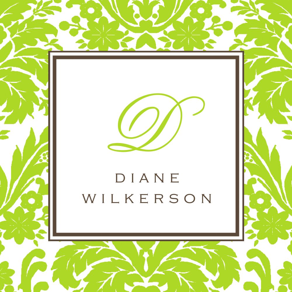 Damask Chartreuse Enclosure