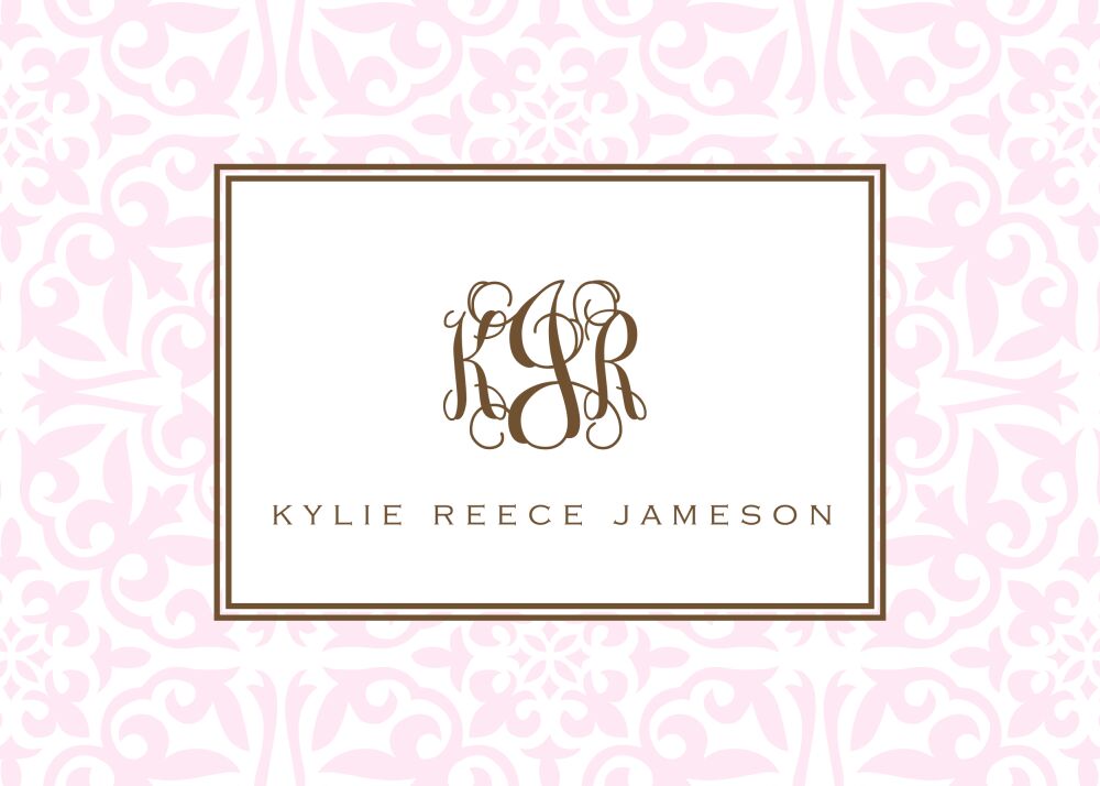 Pretty Pattern Baby Pink Enclosure Card