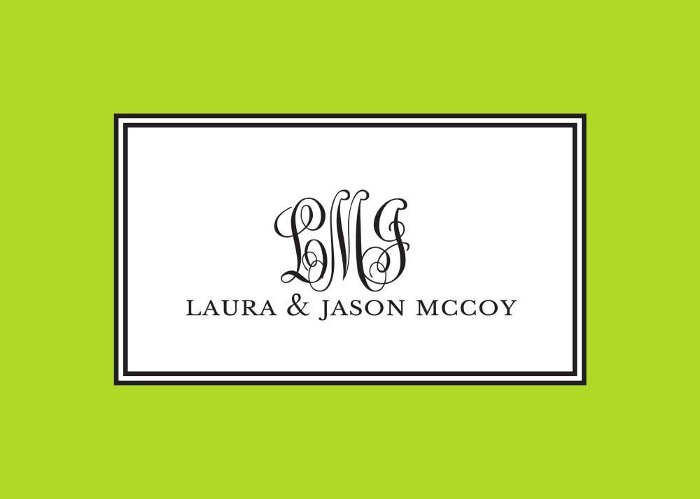 Elegance Chartreuse Enclosure Card