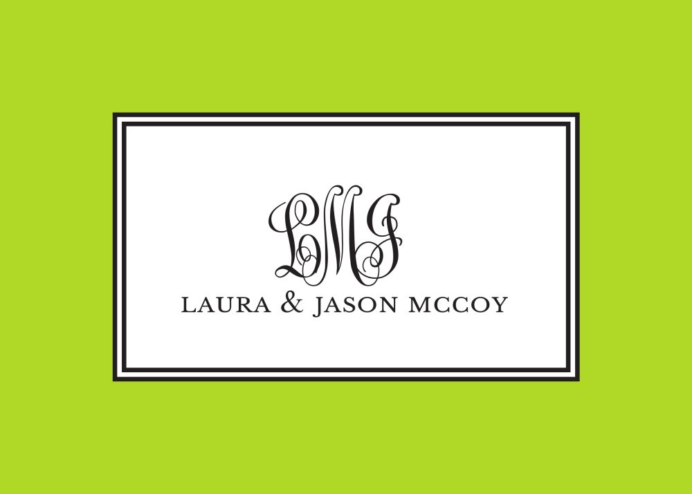Elegance Chartreuse Folded Enclosure Card