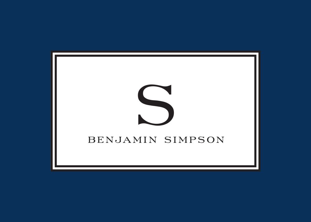 Elegance Navy Folded Enclosure Card
