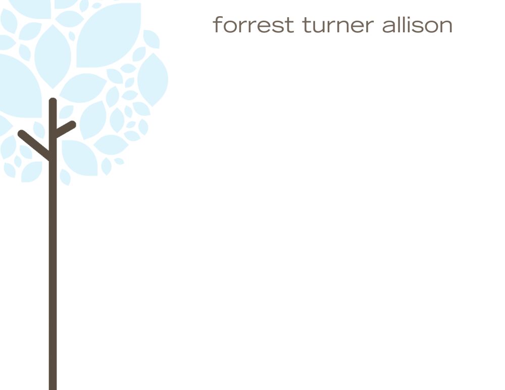 Growing Tree Baby Blue Flat Note