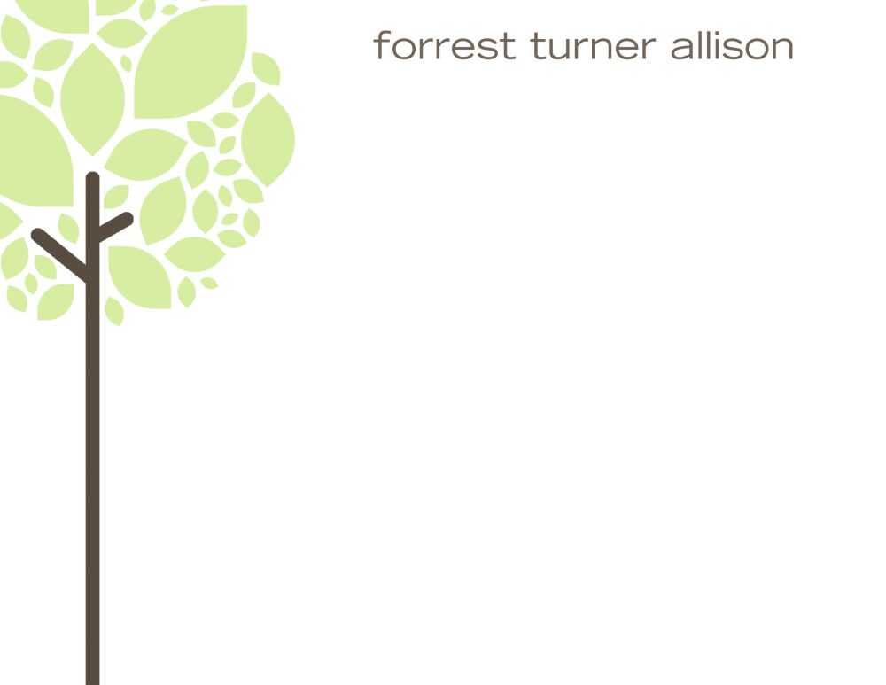 Growing Tree Spring Green Flat Note