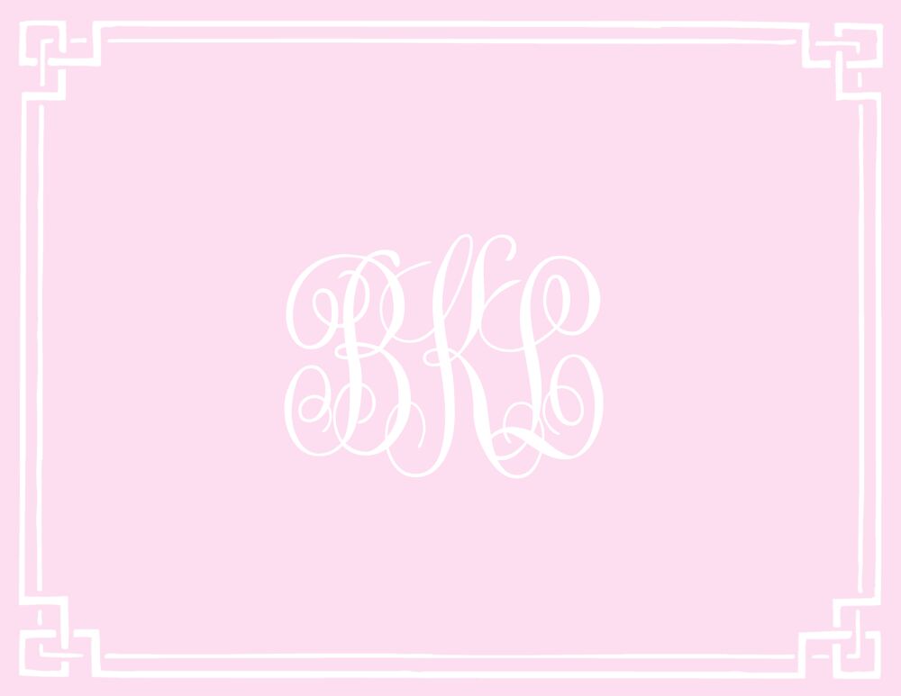 Peekaboo Color Pink Folded Note