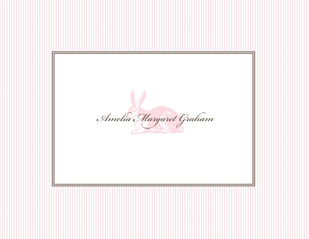 Spring Hare Ballet Folded Note