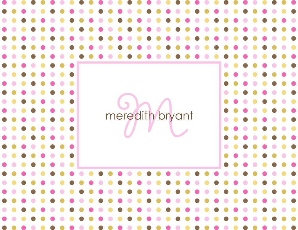 Cosmopolidots Pink Folded Note