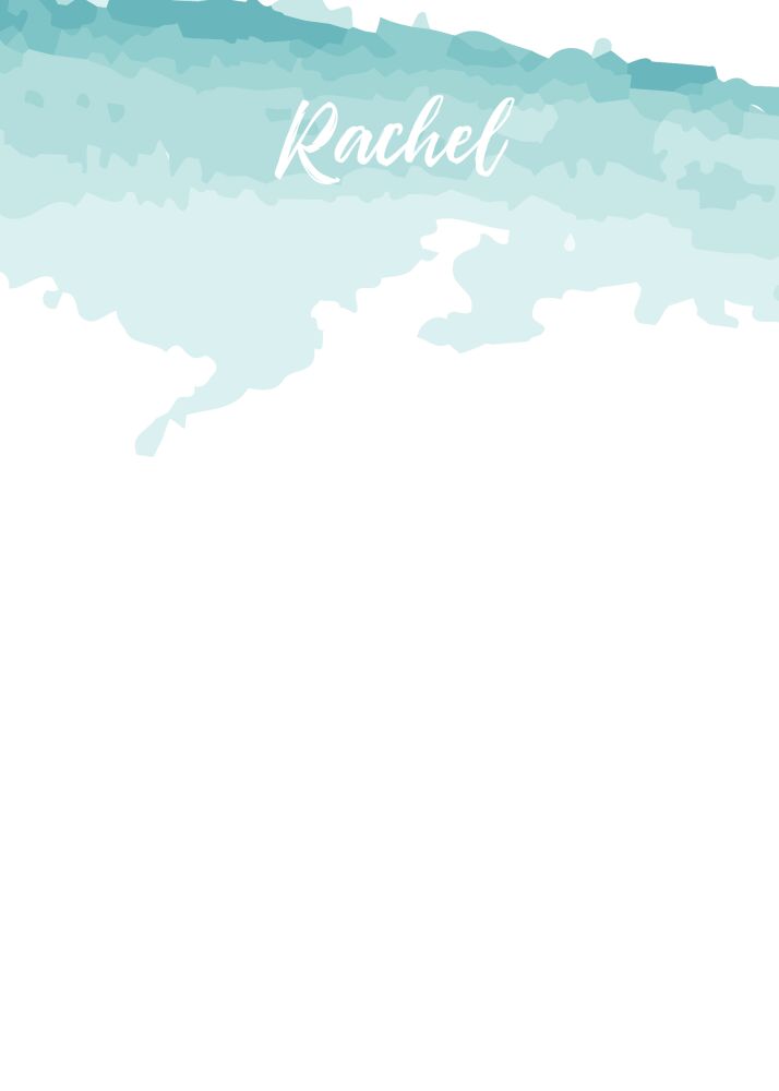 Watercolor Ripples Ocean Notepad