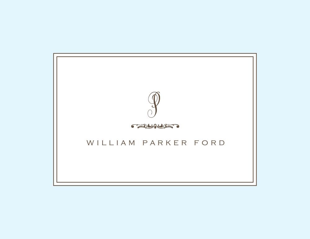 Lovely Baby Blue Folded Note