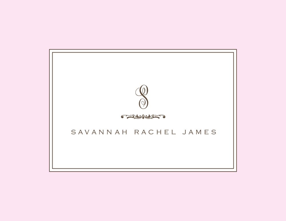 Lovely Baby Pink Folded Note