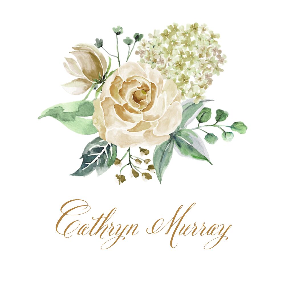 Heirloom Bouquet Folded Enclosure Card