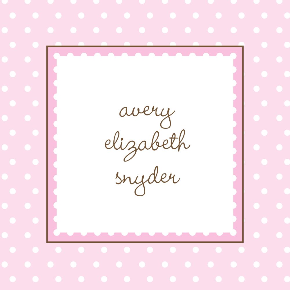 Ruffle Dots Pink Enclosure Card