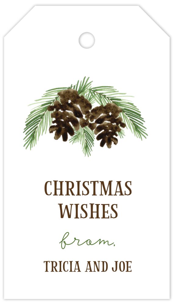 Pinecones Hanging Gift Tag