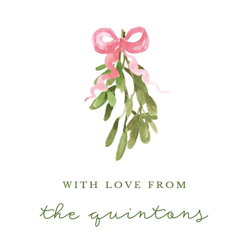 Mistletoe Wishes Gift Sticker