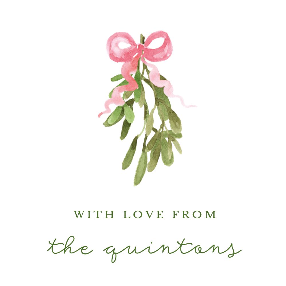 Mistletoe Wishes Folded Enclosure Card