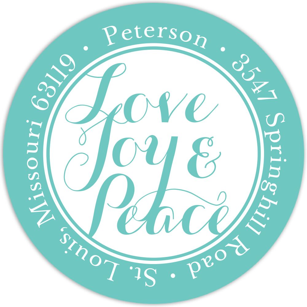 Merry Christmas! Round Address Sticker