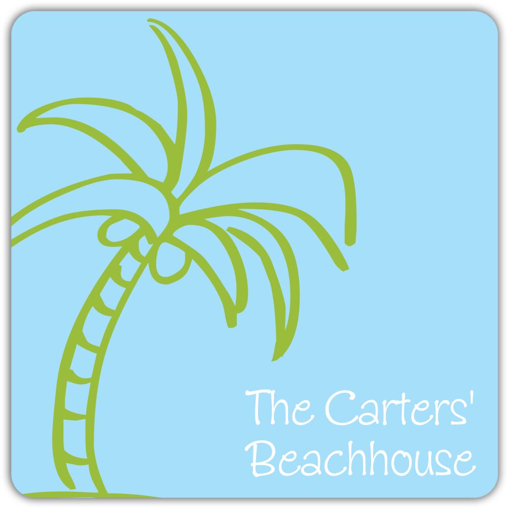 Palm Tree Personalized Coaster