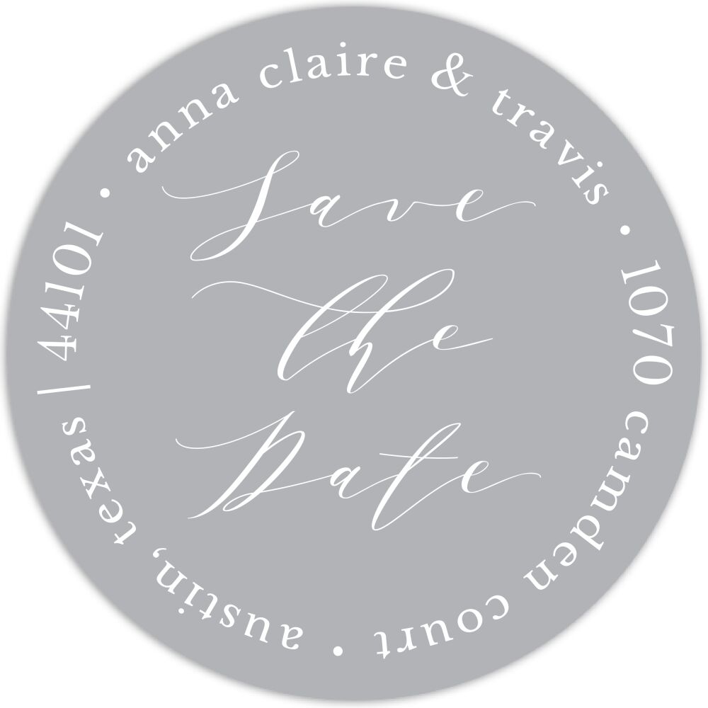 Beautiful Pen Round Address Label