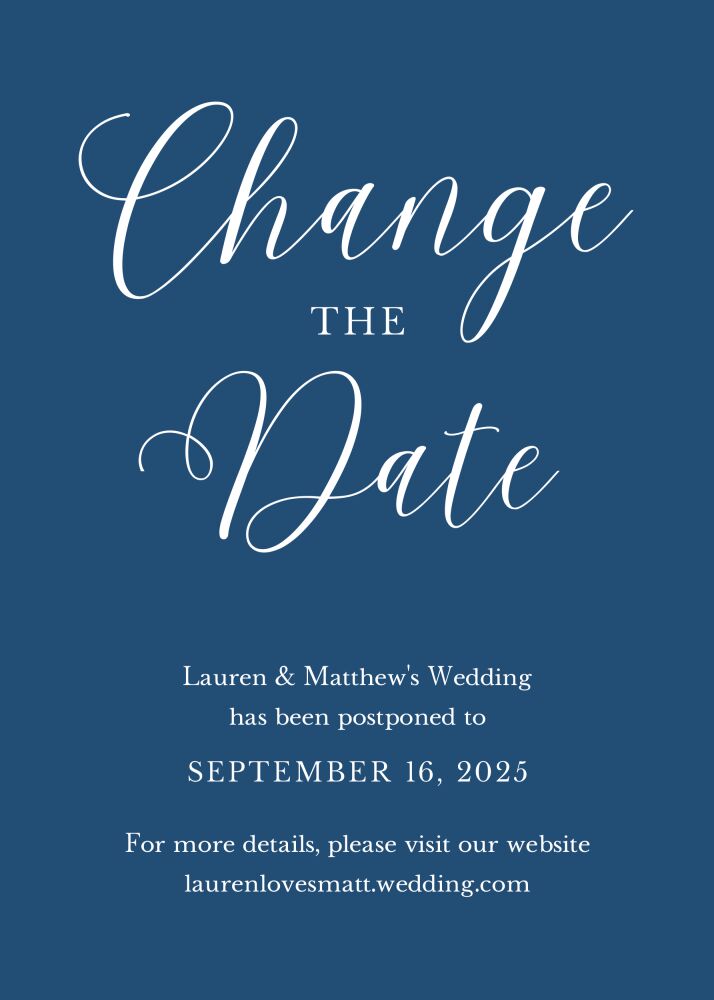 Change the Date Announcement