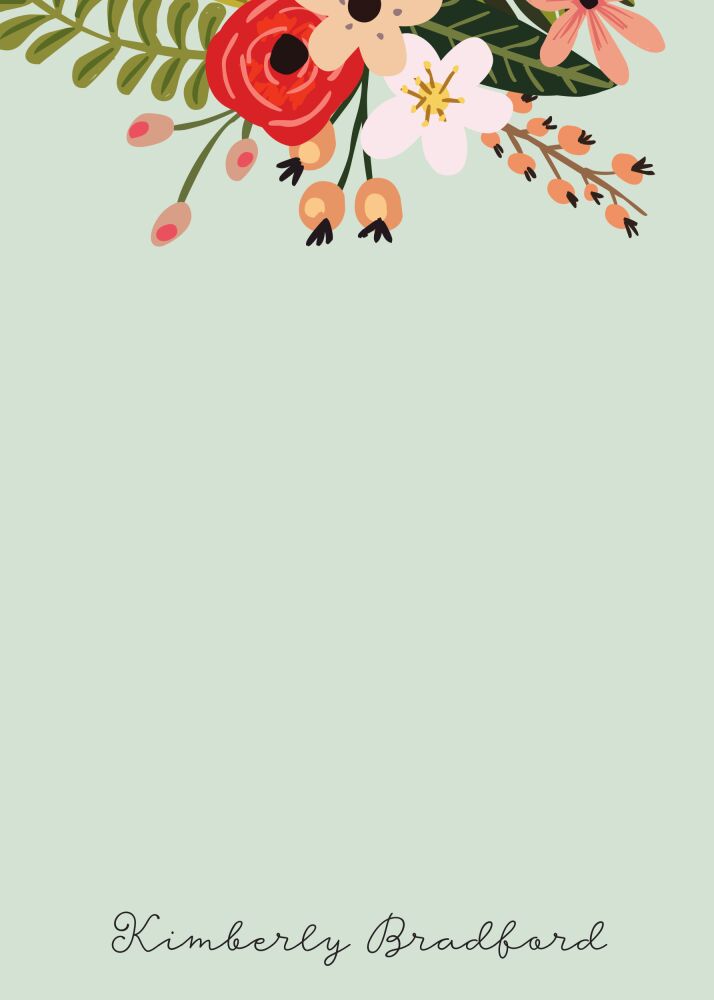  Botanical Honeydew Notepad