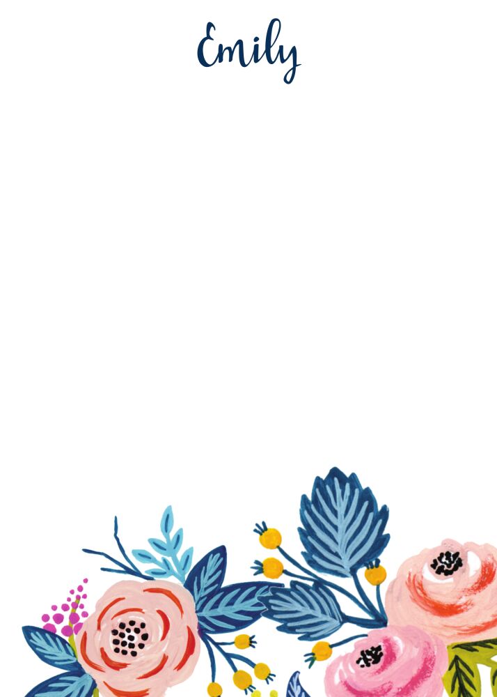 Rose Of Spring White Notepad
