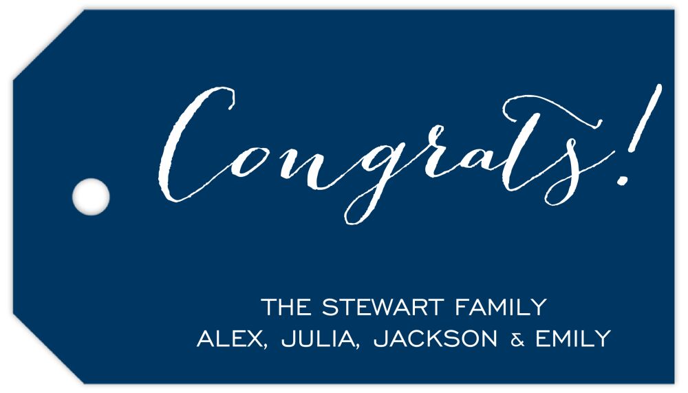 Navy Hanging Gift Tag