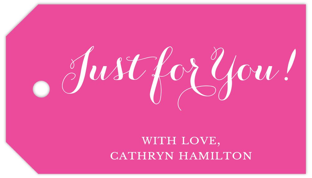 Hot Pink Hanging Gift Tag