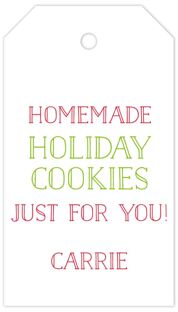 Holiday Cookies Hanging Gift Tag