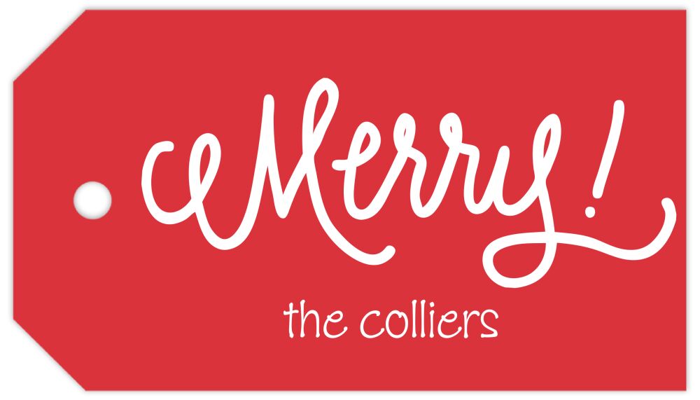 Merry Hanging Gift Tag