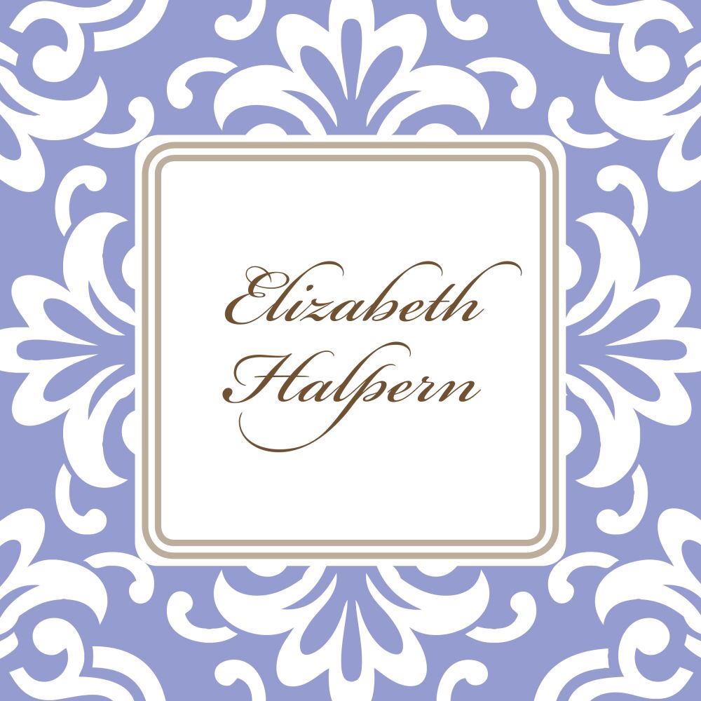 Grande Floral Periwinkle Enclosure Card