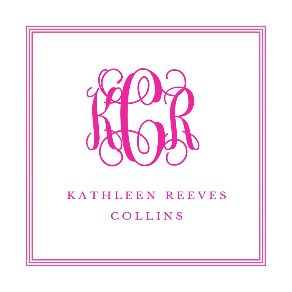 Pinstripes Hot Pink Enclosure Card