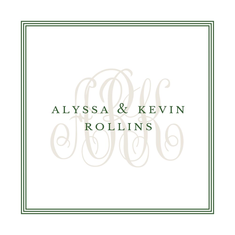 Pinstripes Evergreen Folded Enclosure Card