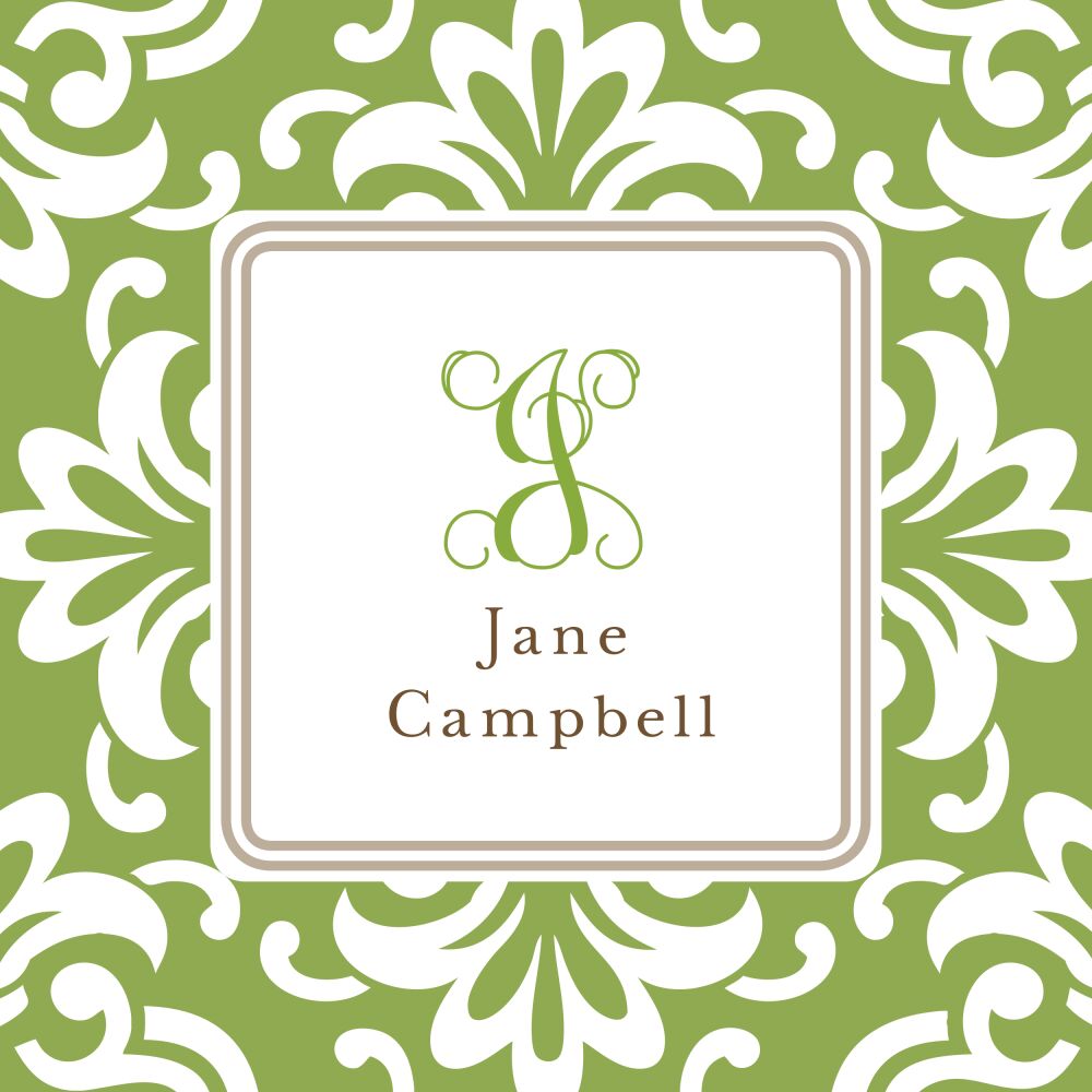 Grande Floral Cilantro Enclosure Card