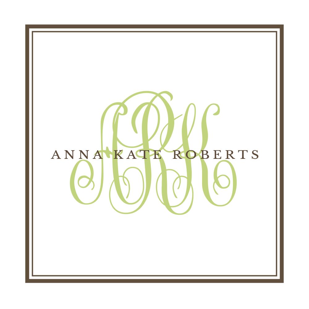 Tailored Monogram Espresso Folded Enclosure Card