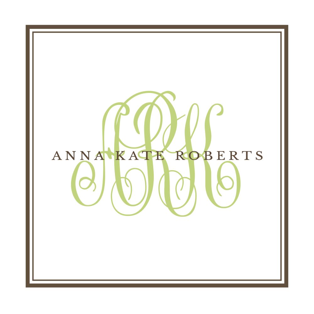 Tailored Monogram Espresso Square Enclosure Card