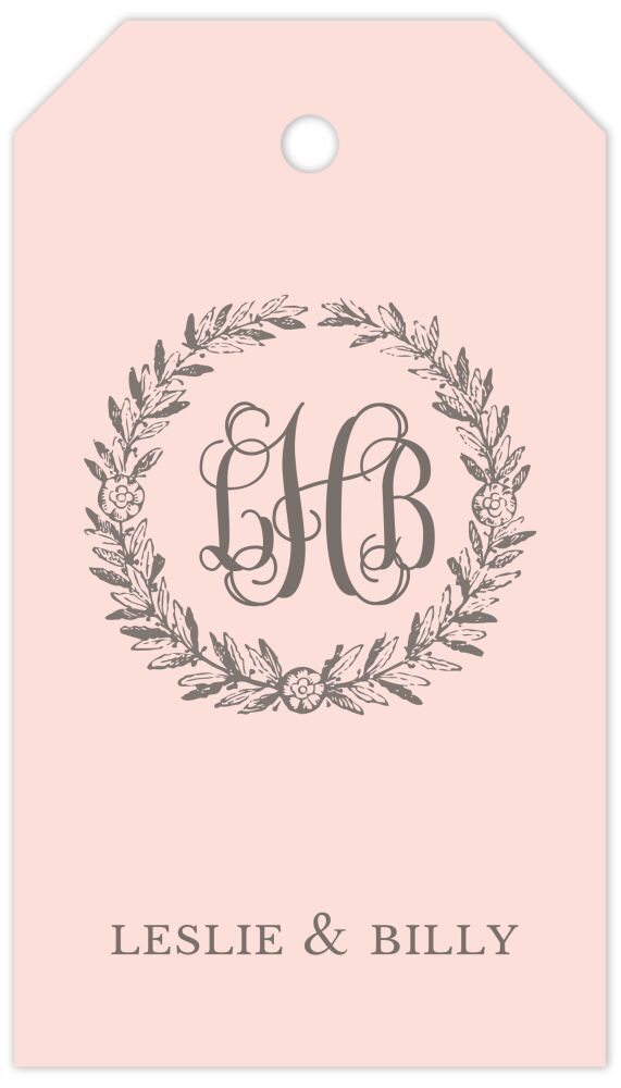 Classic Engraving Blossom Hanging Gift Tag