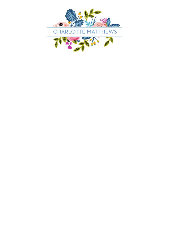 Rose Of Spring White Notepad