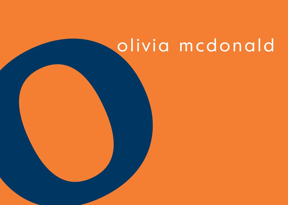 Alphabet Navy on Tangerine Sticker
