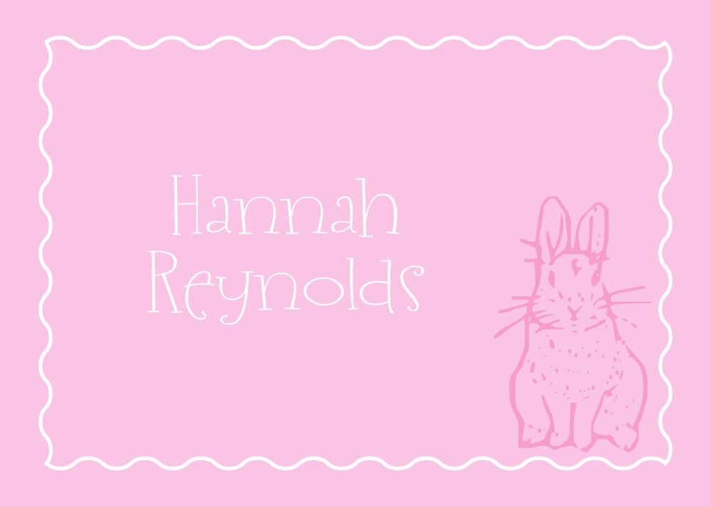 Bunny Love Pink Enclosure Card