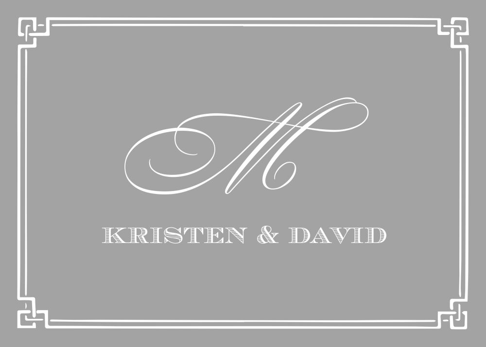 Classic Border Silver Folded Enclosure Card