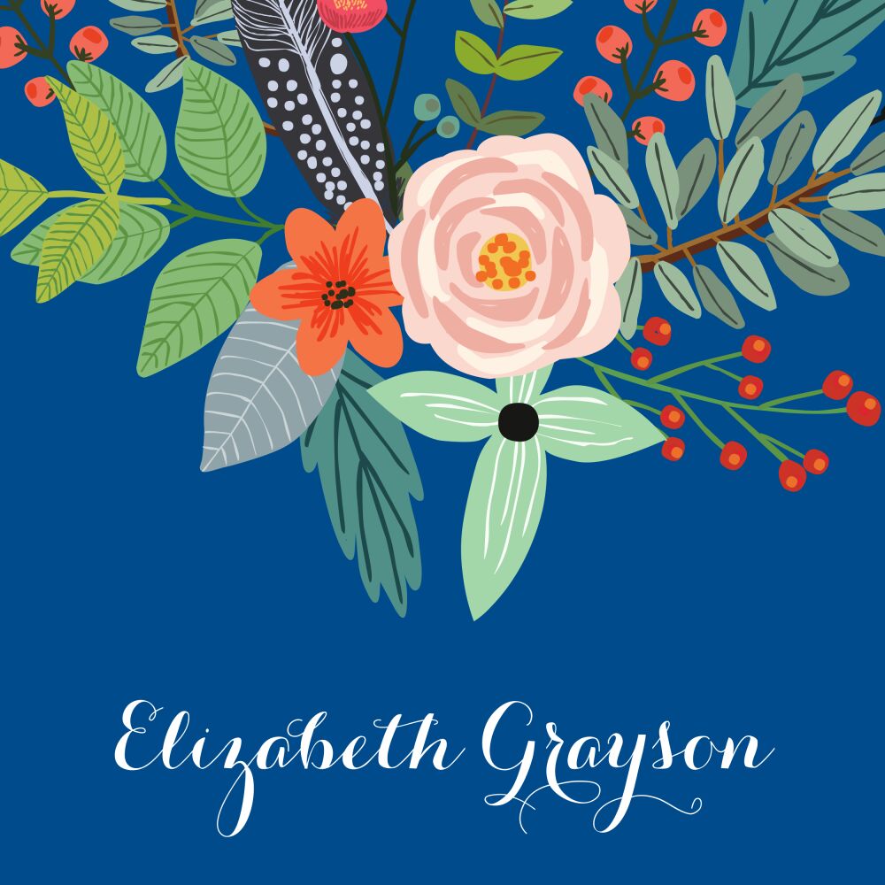 Feather & Flower Royal Gift Sticker